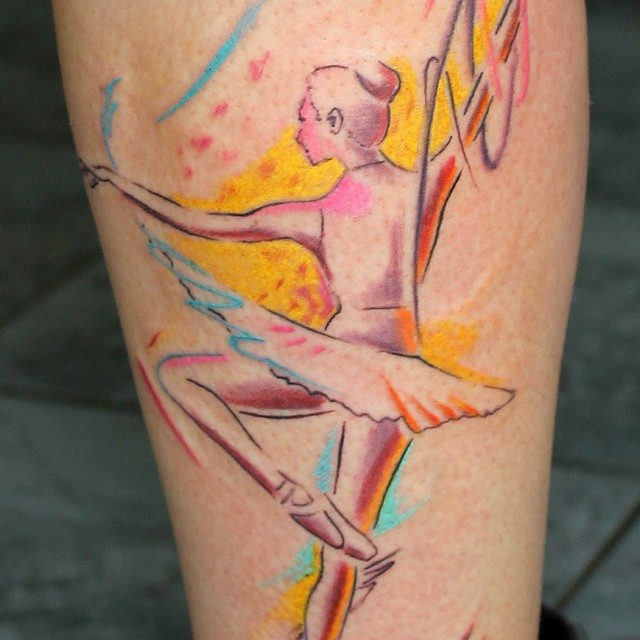 Ballet dancer tattoo