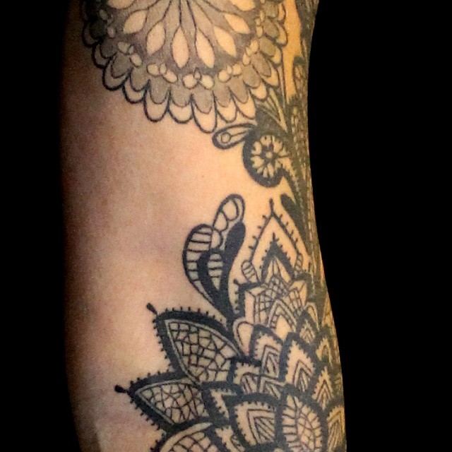 Lace tattoo full sleeve