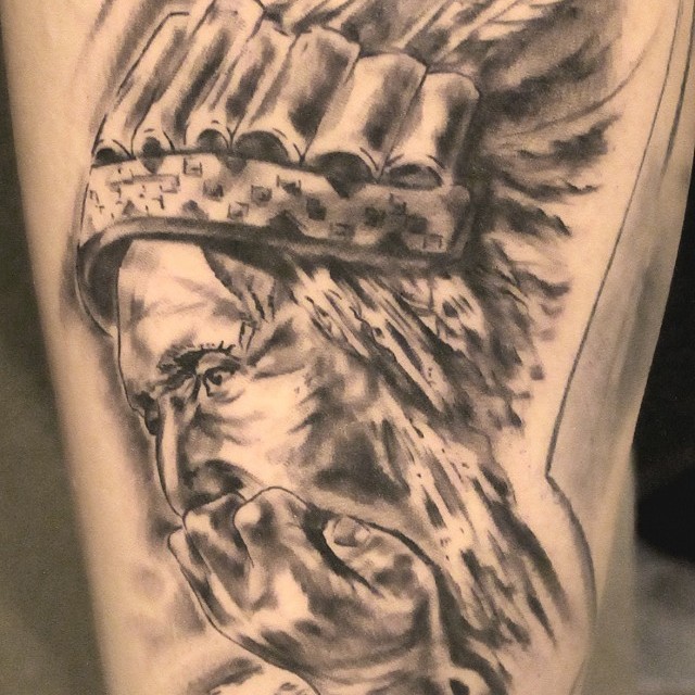 Native american chief tattoo